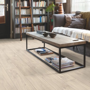 Sol stratifié clipsable quick step classic chêne havana naturel 190*1200 - clm1655