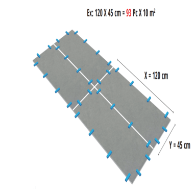 PROLEVELING PRSC3 / 3MM - système de tirants-croisillons auto nivelant -  100 unités - As de Carreaux