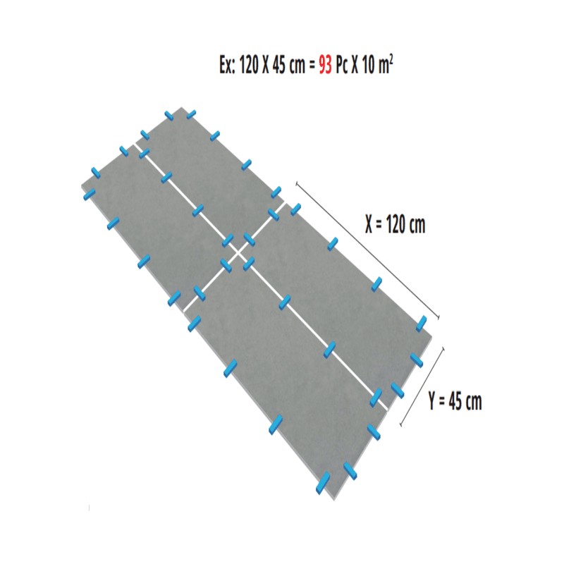 Croisillon autonivelant proleveling wedge system 1 mm sachet de 200 pièces