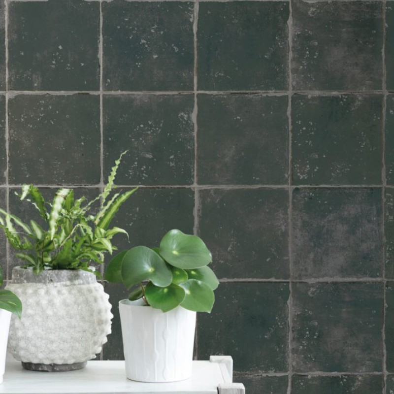 Carrelage effet carreaux ciment nanda tiles florentina sibby black 15*15 naturel