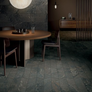 Carrelage effet pierre lea ceramiche anthology 05 dark