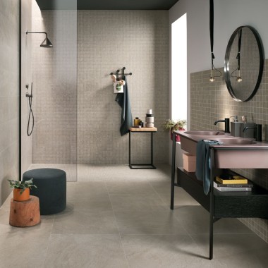 Carrelage effet pierre lea ceramiche nextone next taupe