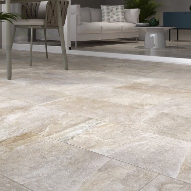 Carrelage effet pierre rondine ardesie beige